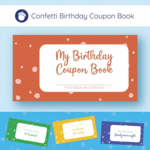 Confetti birthday coupon book