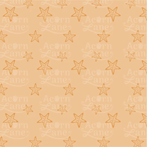 Orange starfish pattern digital paper