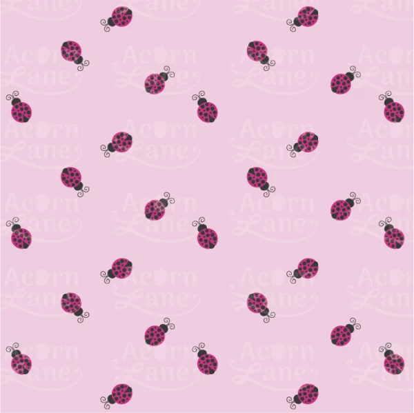 Pink ladybug pattern digital paper