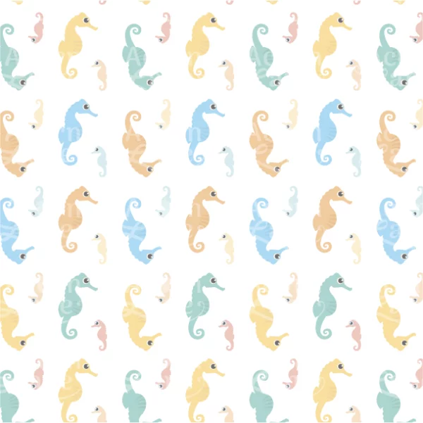 Seahorse pattern digital paper