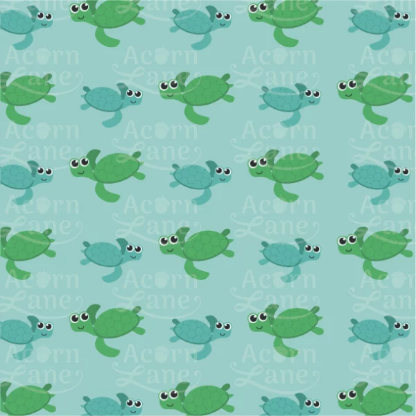 Sea turtle pattern digital paper