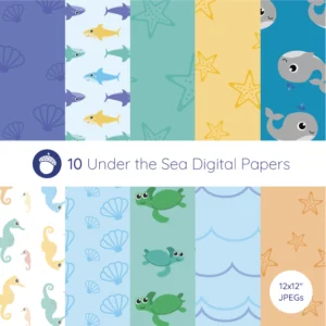 Under the sea pattern digital papers