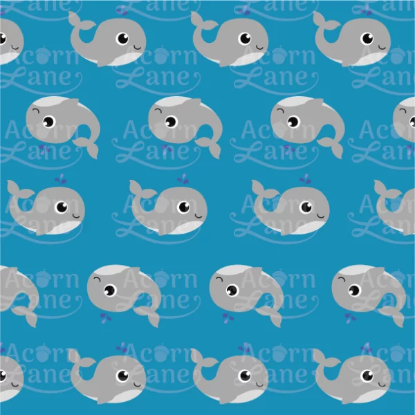 Whale pattern digital paper