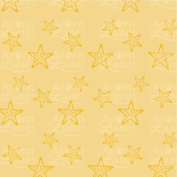 Yellow starfish pattern digital paper